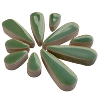 Ceramic Teardrops Jade