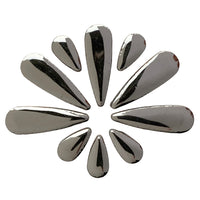 Ceramic Teardrops Silver
