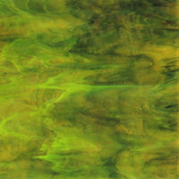 Glass Plate Amber Green Wispy