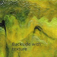 Glass Plate Amber Green Wispy