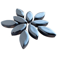 Mosaiksteinen Elipsenform 25mm Silber