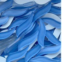 Golvende Bloemblaadjes Luchtblauw