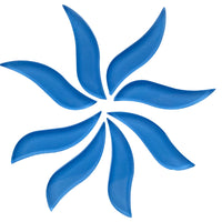 Golvende Bloemblaadjes Luchtblauw