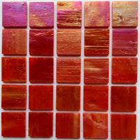 Glacier Tiffany Glass Mosaic 20mm Iridised Pumpkin