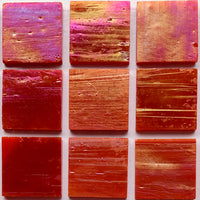 Glacier Tiffany Glass Mosaic 20mm Iridised Pumpkin