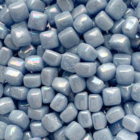 Verre Mosaique - glass mosaic -Glasmosaik-glasmozaïek-Micro Glasmozaiek 4,8mm Parelmoer Lichtblauw - mosaicshop