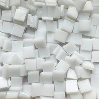 Losse Tiffany Glacier glastegeltjes van 15 mm in Wit