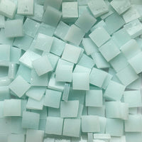 Losse Tiffany Glacier glastegeltjes van 15 mm in IJsblauw