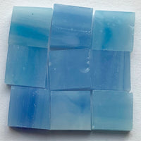 Detail van Tiffany Glacier Caraïbisch Blauw met negen glastegeltjes