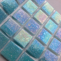 Iridescent Glass Mosaic 20mm Coastal