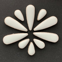 Ceramic Teardrops White