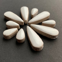 Ceramic Teardrops White