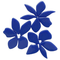 Verre Mosaique - glass mosaic -Glasmosaik-glasmozaïek-Bloemblaadjes Glas Warmblauw - mosaicshop