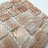 Verre Mosaique - glass mosaic -Glasmosaik-glasmozaïek-Glasmozaiek met Goud Dooradert 20mm Lichtgoud - mosaicshop