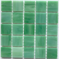 Verre Mosaique - glass mosaic -Glasmosaik-glasmozaïek-Glasmozaiek Tiffany Glacier 20mm Mosgroen - mosaicshop