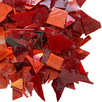 Verre Mosaique - glass mosaic -Glasmosaik-glasmozaïek-Glasscherven Glasscherven Vuurroodmix - mosaicshop