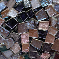 Verre Mosaique - glass mosaic -Glasmosaik-glasmozaïek-Glastegel met Spiegel Violetmix - mosaicshop