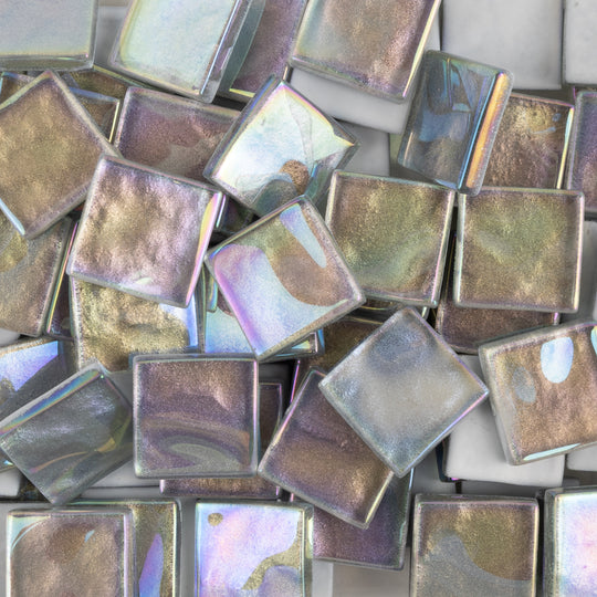 Crystal Wavy Iridescent 20mm Silver
