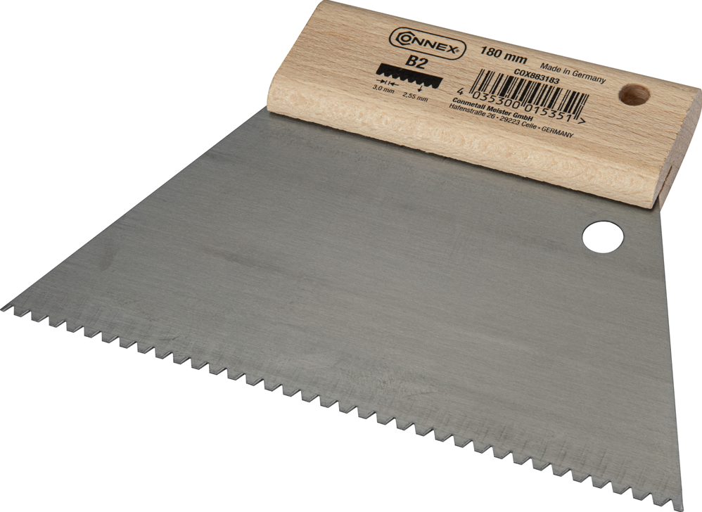 Connex – Zahnspachtel – 180 mm – B2 2,9 × 2,7 mm