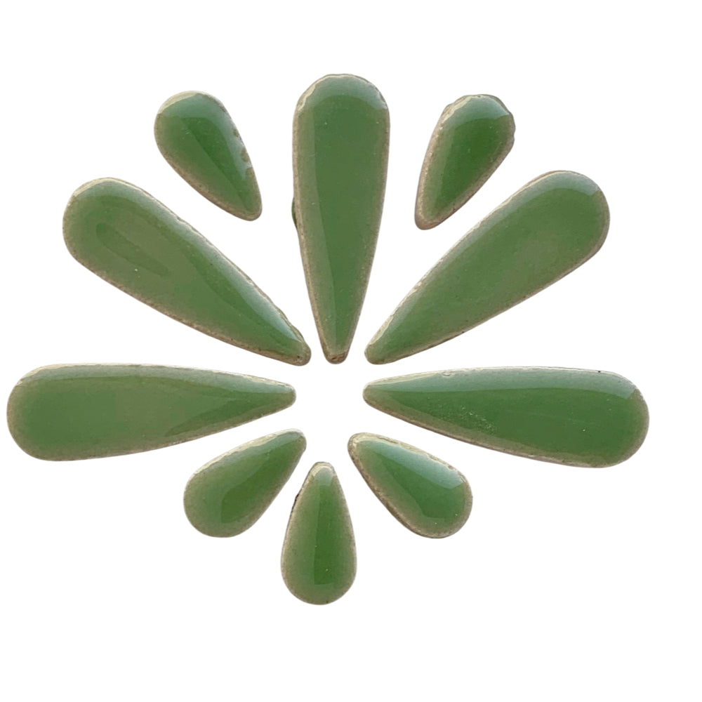 Ceramic Teardrops  Jade