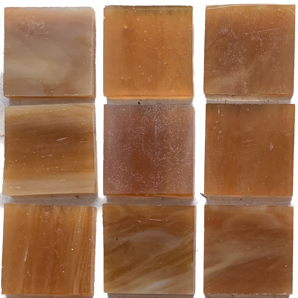Glasmosaik Tiffany-Glas 20mm  Buttertoffee