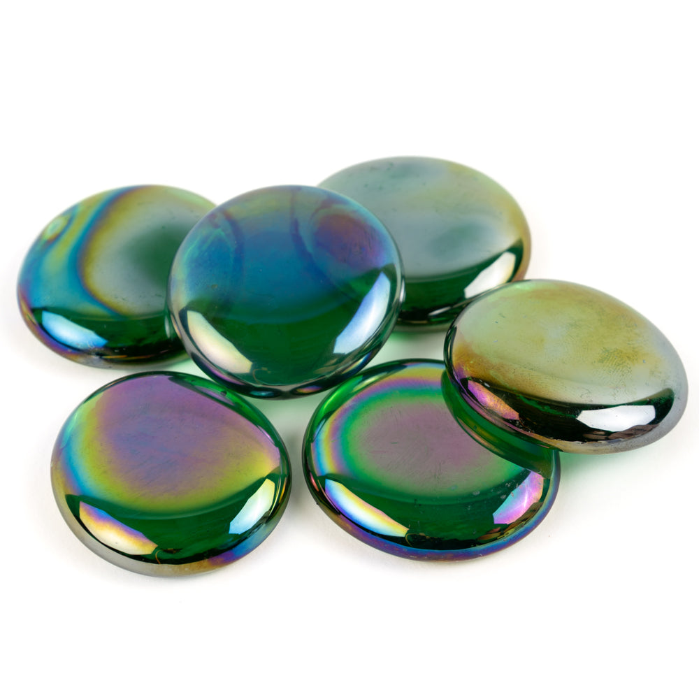 Glass Nuggets XL 30-36mm  Emerald Diamond