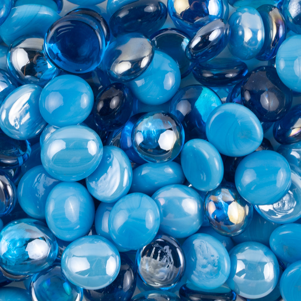 Glass Nuggets 16-20mm  Turquoise Mix