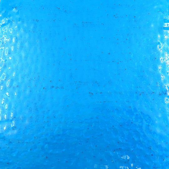 Glasplaat Turkoois Gehamerd