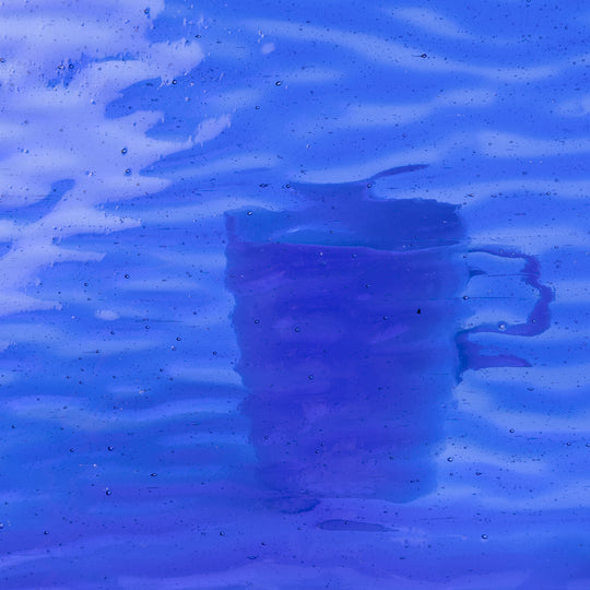 Glasplaat Blauw Zacht Golvend