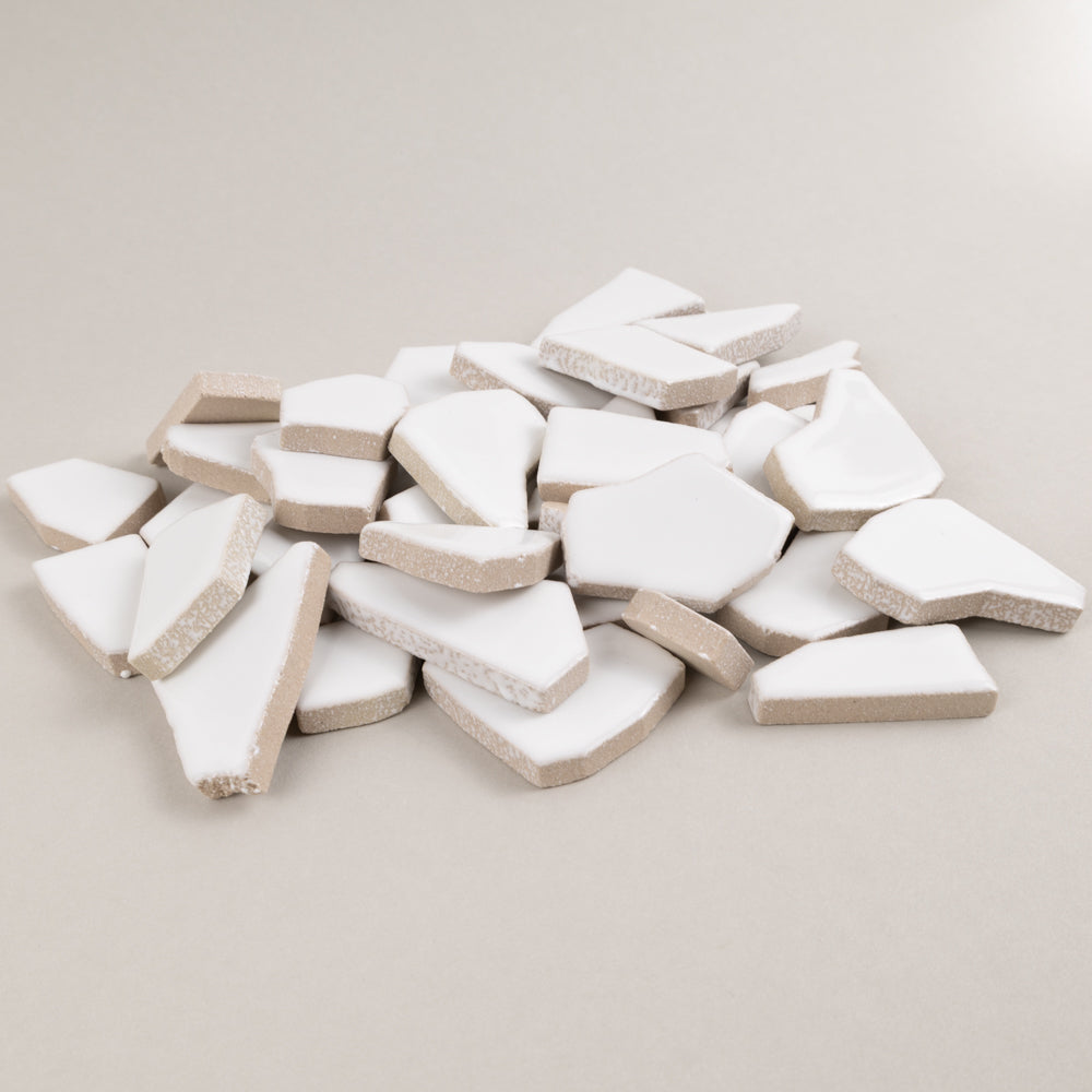 Keramik Mosaik Puzzle  Weiß