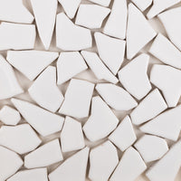 Keramik Mosaik Puzzle  Weiß