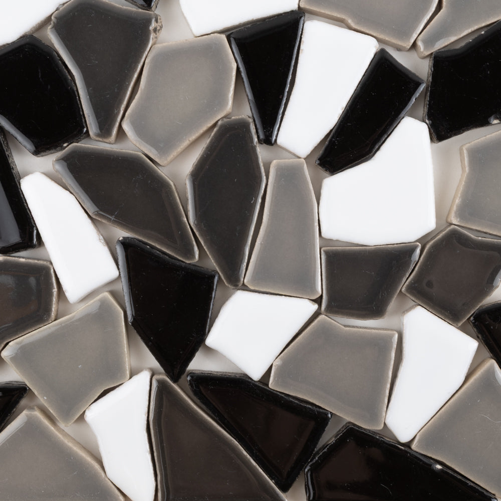 Keramik Mosaik Puzzle  Weiß