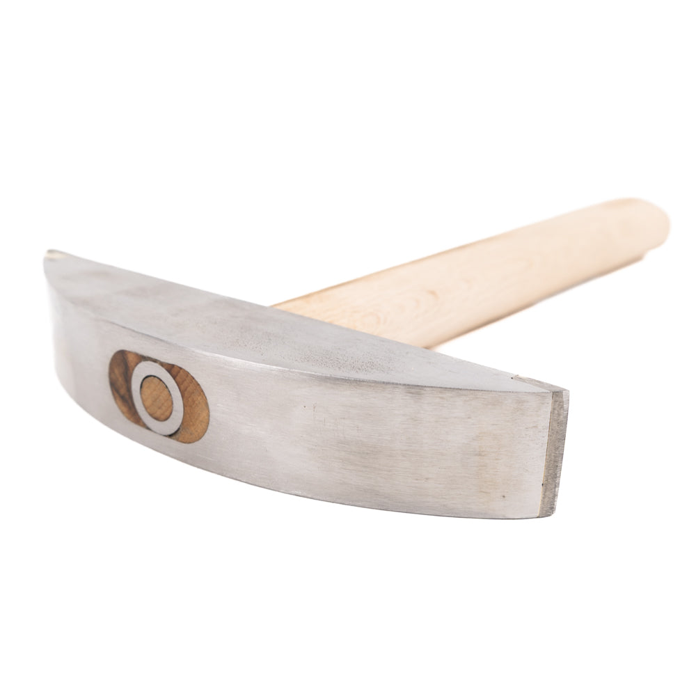 Mosaic hammer - 2 sides widia - fixed wooden handle - 500g
