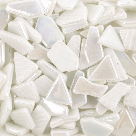Ottoman Puzzles Iridescent Opal White