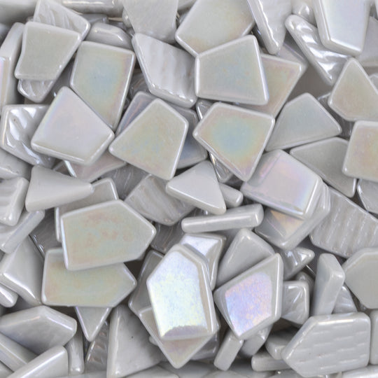 Ottoman Puzzles Iridescent Light Gray