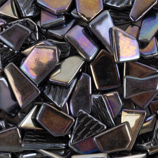 Ottoman Puzzles Iridescent Opal Black
