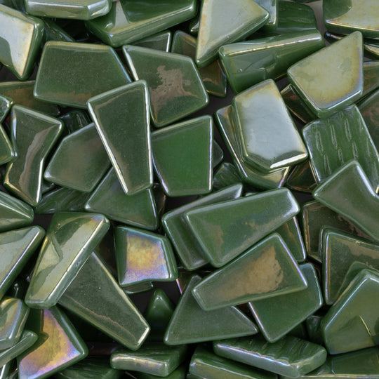 Ottoman Puzzles Iridescent Pine Green