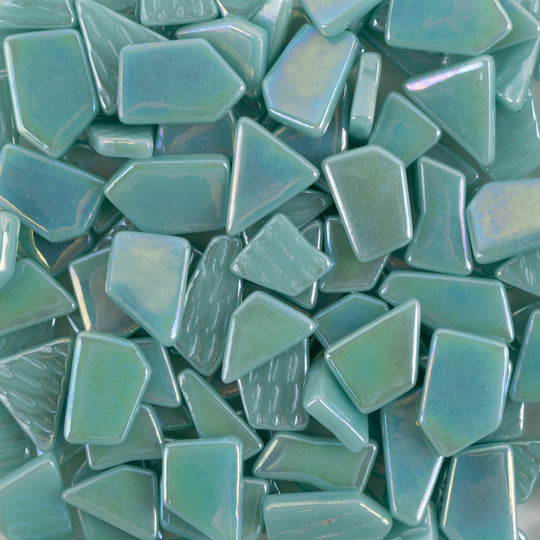 Ottoman Puzzles Iridescent Light Cyan