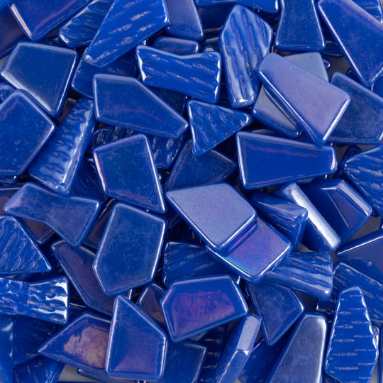 Ottoman Puzzles Iridescent Brilliant Blue