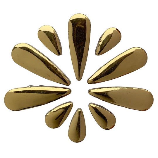 Ceramic Teardrops  Gold