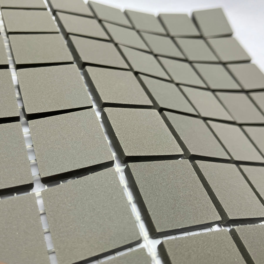 Winckelmans Ardoise – matt 20x20 mm mosaic tiles on mesh