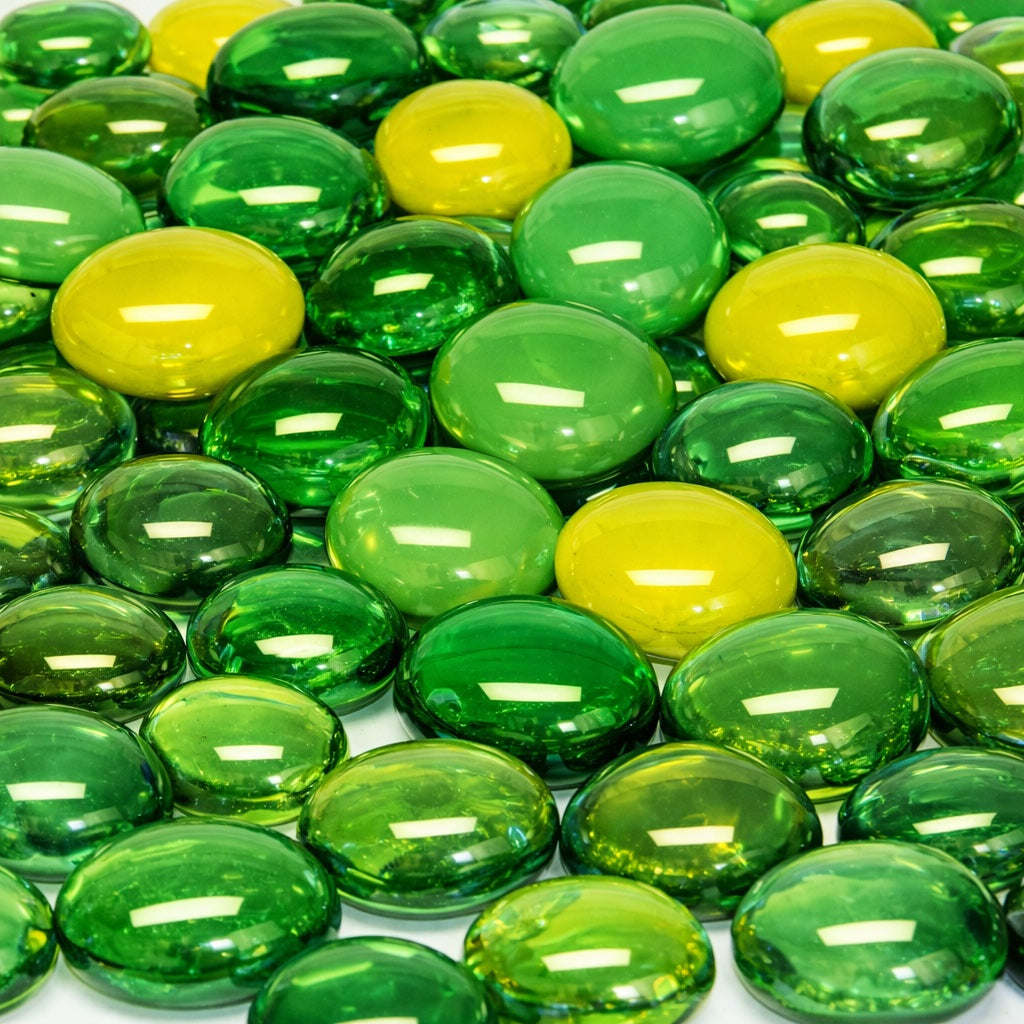 Glass Nuggets 16-20mm  Green Mix
