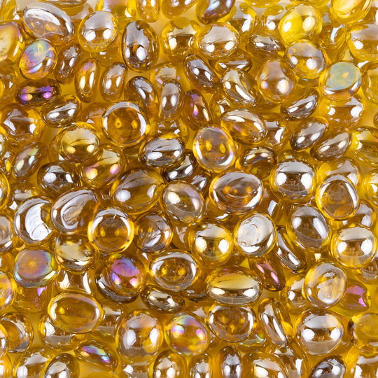 Glasnuggets 9-13mm  Diamant Gelb