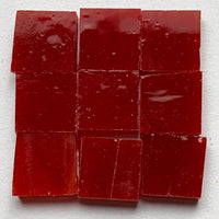 Detail van Tiffany Glacier Koraalrood met negen glastegeltjes