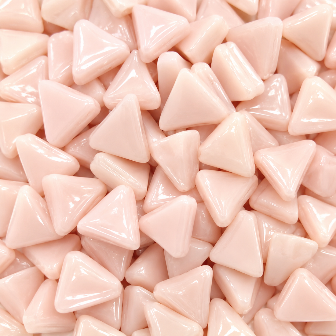 Mini Glass Mosaic Triangle Light Pink