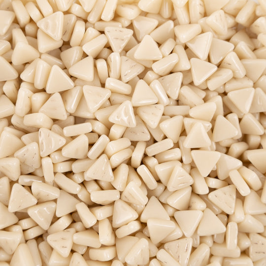 Mini Glasmosaik Dreieck Creme