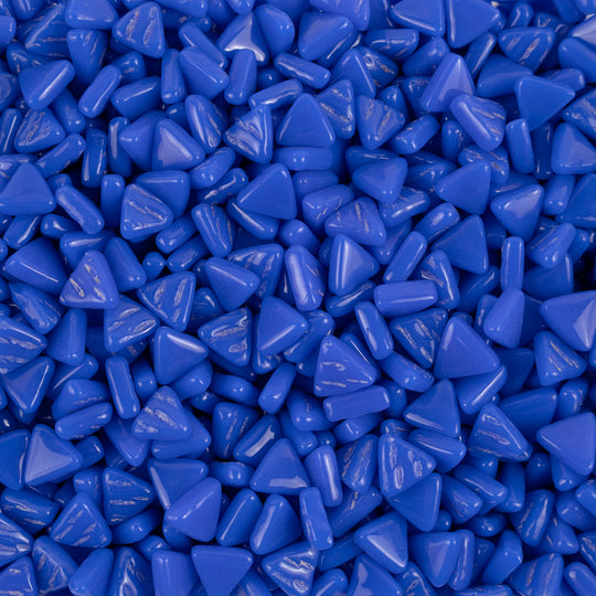 Mini Glasmosaik Dreieck Brilliant Blau