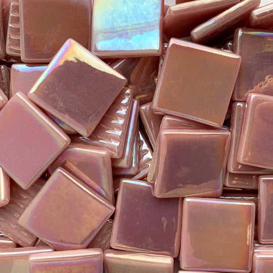 Fantasy Glas Perle 25mm  Dunkelrosa