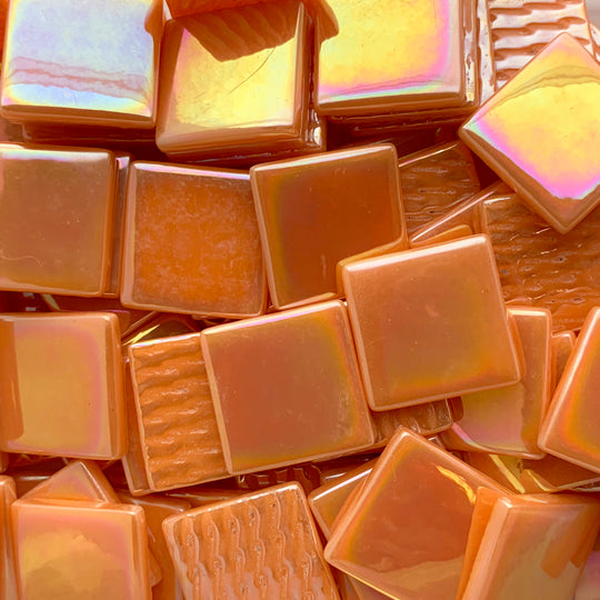 Fantasy Glas Perle 25mm  Opal Orange