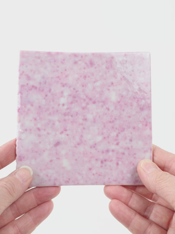 Video showing Morasutti Smalti mosaic tile – pink – 11.5 x 11.5 cm, rotated to show full tile